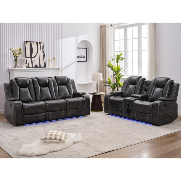 Orren Ellis Clarencia 2 - Piece Faux Leather Living Room Set & Reviews